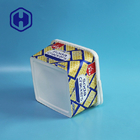 Scatola di plastica d'imballaggio vuota del quadrato del biscotto 3L dello spuntino con la maniglia del coperchio